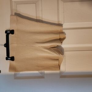 Cotton Citizen Elegant Tan Ribbed Skirt